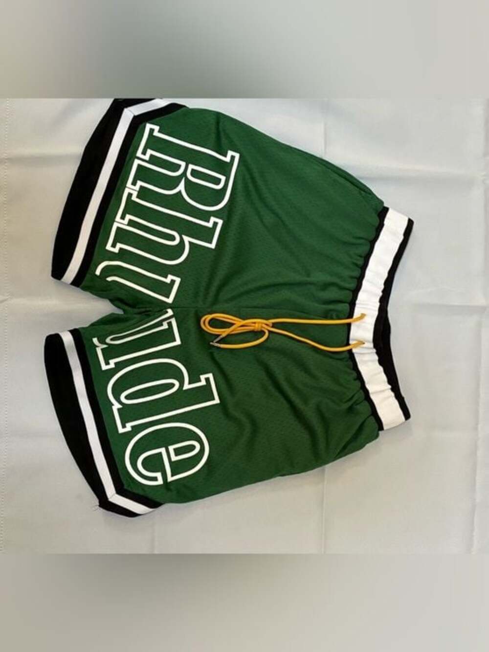 Rhude Green Logo Shorts